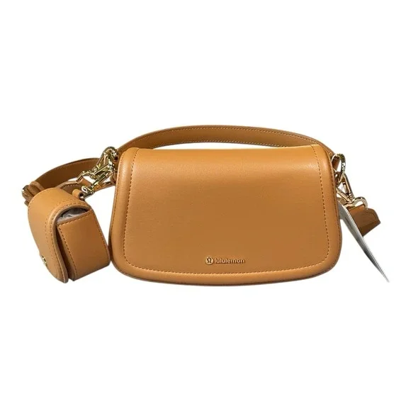 Lululemon Cactus Leather Mini Bag With Clippable Pouch 1.2L Chestnut - Picture 2 of 16